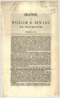 Oration, by William H. Seward, at Plymouth