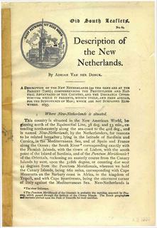 Description of the New Netherlands