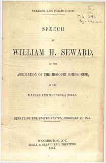 Speech of William H. Seward on the Abrogation of the Missouri Compromise