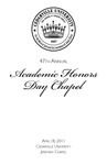 47th Annual Academic Honors Day Chapel