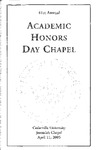 41st Annual Academic Honors Day Chapel by Cedarville University