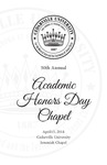 50th Annual Academic Honors Day Chapel