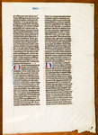 Manuscript Leaf from a Vulgate Bible