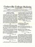 Cedarville College Bulletin, November-December 1933 by Cedarville College