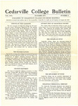 Cedarville College Bulletin, October 1931 by Cedarville College