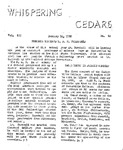 Whispering Cedars, January 14, 1959