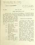 Whispering Cedars, March 12, 1959