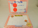 Fraction burger mats by Cedarville University