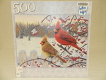 Cardinals in winter puzzle by Cedarville University