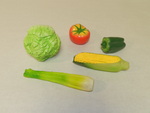 Produce : set of 5 plastic vegetables by cedarvill