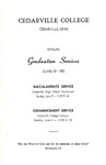1955 Commencement Program