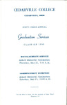 1959 Commencement Program