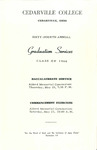 1960 Commencement Program