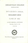 1963 Commencement Program