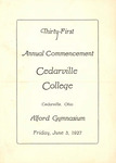 1927 Commencement Program
