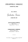 1957 Commencement Program
