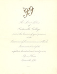 1899 Commencement Invitation