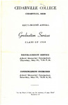 1958 Commencement Program