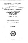 1962 Commencement Program