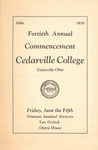 1936 Commencement Program