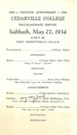 1934 Baccalaureate Service