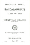 1966 Baccalaureate Service