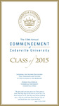 2015 Commencement Program