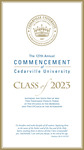 2023 Commencement Program by Cedarville University
