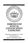 Thirteenth Annual Convocation Exercises by Cedarville College
