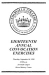 Eighteenth Annual Convocation Exercises by Cedarville University