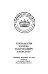 Nineteenth Annual Convocation Exercises by Cedarville College
