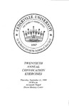 Twentieth Annual Convocation Exercises by Cedarville University