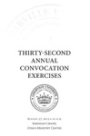 Thirty-second Annual Convocation Exercises by Cedarville University