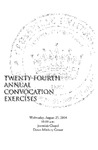 Twenty-fourth Annual Convocation Exercises