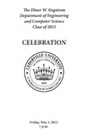 The Department of Engineering and Computer Science Class of 2013 Celebration Program by Cedarville University