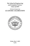 The School of Engineering and Computer Science Class of 2019 Mechanical Engineering Academic Celebration