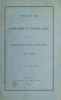 Who Was the Commander at Bunker Hill?