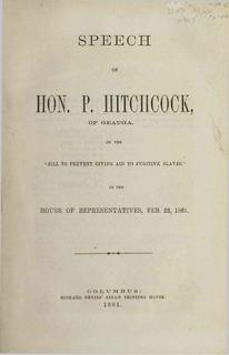 Speech of Hon. P. Hitchcock
