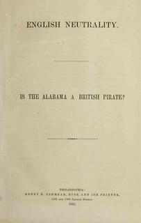 English Neutrality: Is the Alabama a British Pirate?