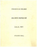 1911 Alumni Banquet Program