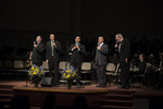 Male Quintet Singing in Chapel by Cedarville University