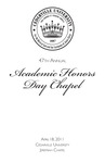 47th Annual Academic Honors Day Chapel