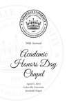 50th Annual Academic Honors Day Chapel by Cedarville University