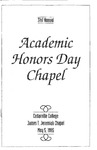 31st Annual Academic Honors Chapel