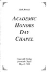 35th Annual Academic Honors Day Chapel