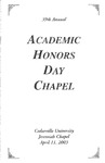 39th Annual Academic Honors Day Chapel by Cedarville University