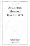 41st Annual Academic Honors Day Chapel