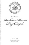 45th Annual Academic Honors Day Chapel