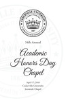 54th Annual Academic Honors Day Chapel
