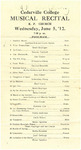 1912 Musical Recital Program